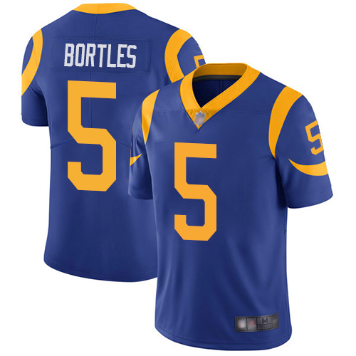 Los Angeles Rams Limited Royal Blue Men Blake Bortles Alternate Jersey NFL Football #5 Vapor Untouchable->women nfl jersey->Women Jersey